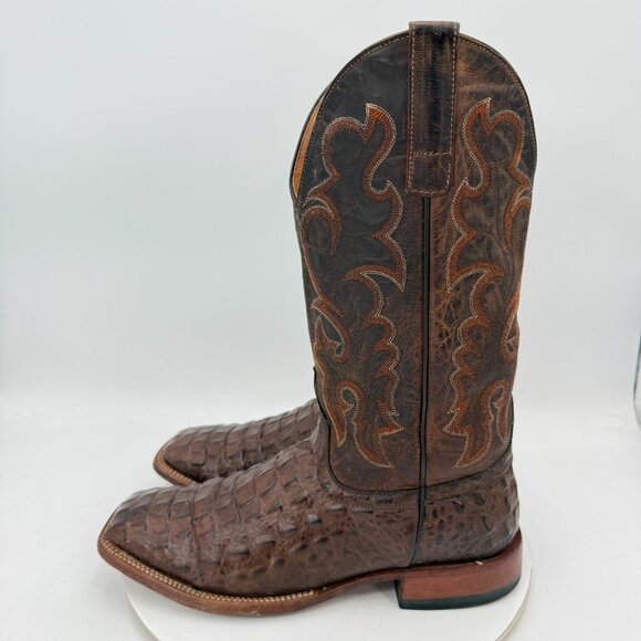 Horse Power HP Men Size 11D 1070 Brown Crocodile Leather Western Cowboy Boot - Picture 1 of 15
